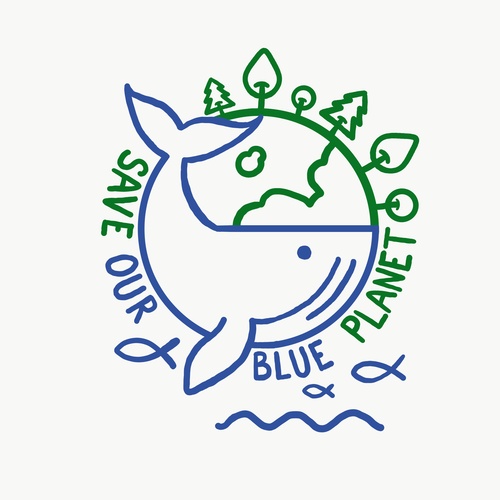 logo save our blue planet